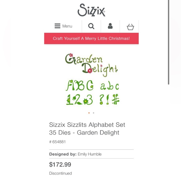 New Sizzix Garden Delights die cut sizzixlet letters numbers and punctuation - Picture 11 of 13